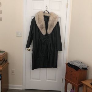 Leather coat